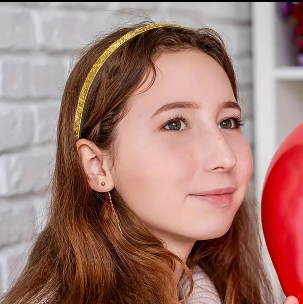Rainbow Glitter Headbands, 3pc Set